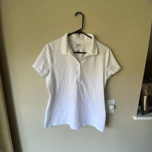 Croft & Barrow white polo shirt, size L white